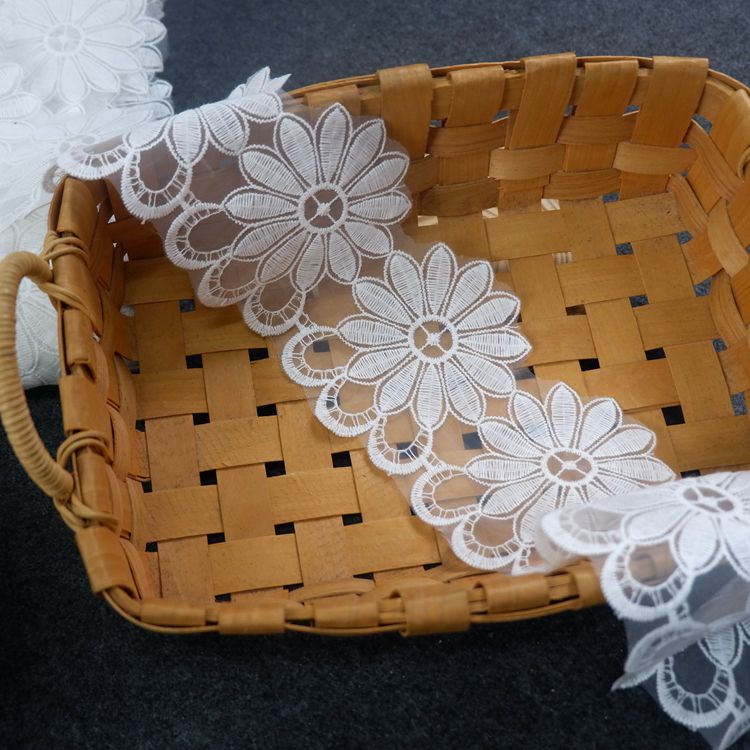 Embroidery Floral Tulle Fabric Width 10 cm TF0097