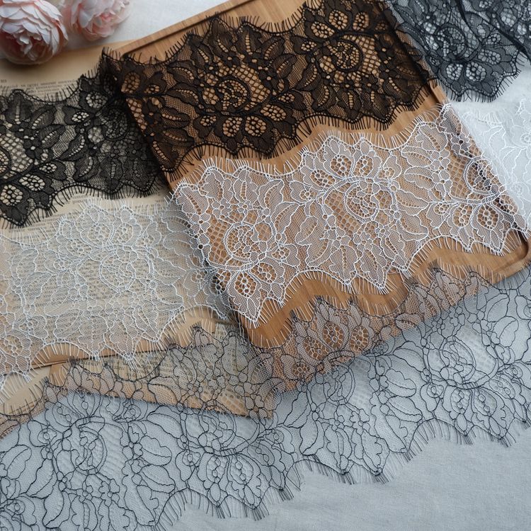 Thin Chantilly Lace Trim Width 13 cm LT0021-Lace Fabric Shop