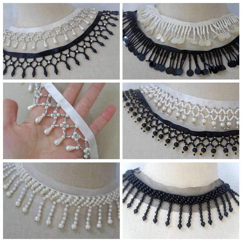 Handmade Beaded Lace Trims BT0051-Lace Fabric Shop