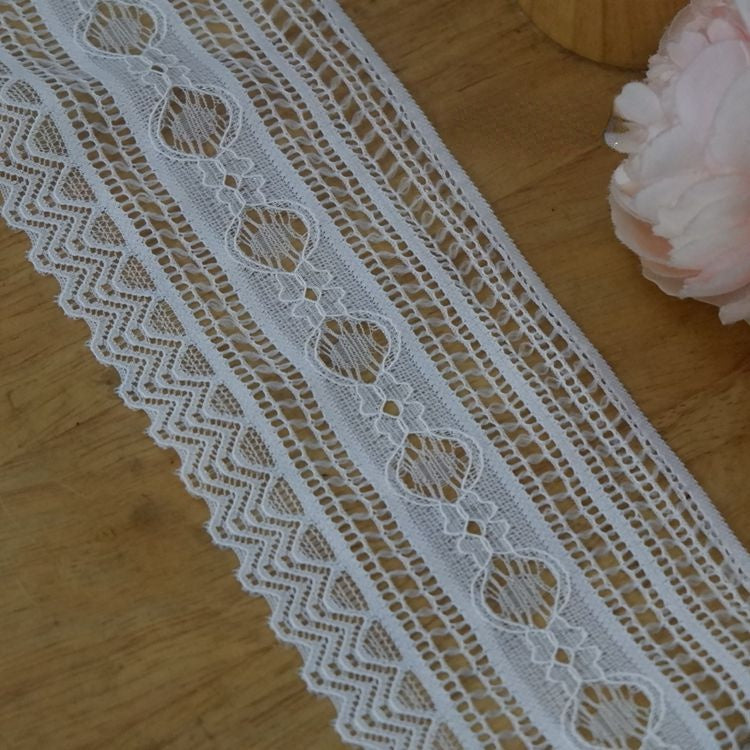 Stretch Lace Trim Width 7-9 cm LT0037-Lace Fabric Shop