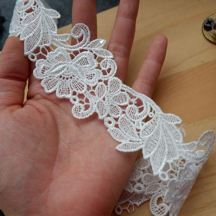 Floral Guipure Lace Trim Decoration LT0165-Lace Fabric Shop