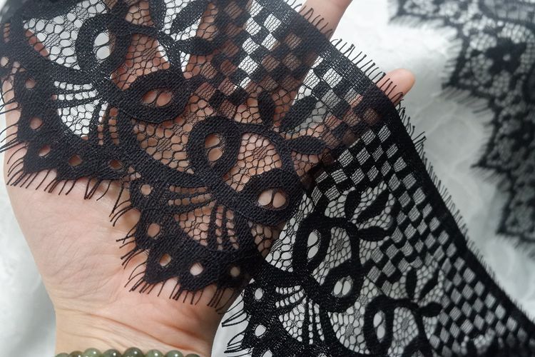 Chantilly Lace Trimming Width 10-12 cm LT0217-Lace Fabric Shop