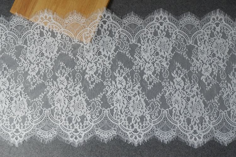 Voile Chantilly Lace Fabric Width 42-52 cm CHL0089-Lace Fabric Shop