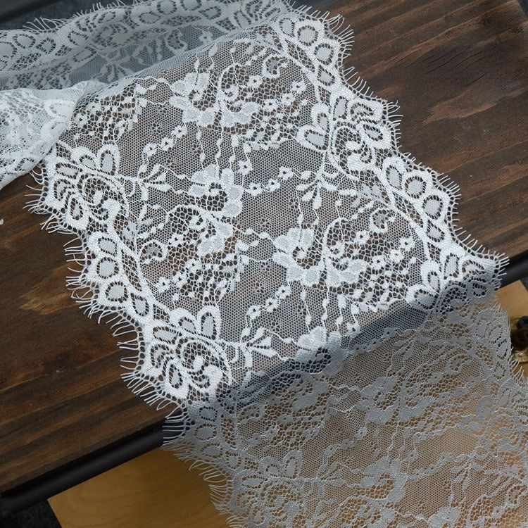 Eyelash Lace Trim Width 19 cm LT0096-Lace Fabric Shop