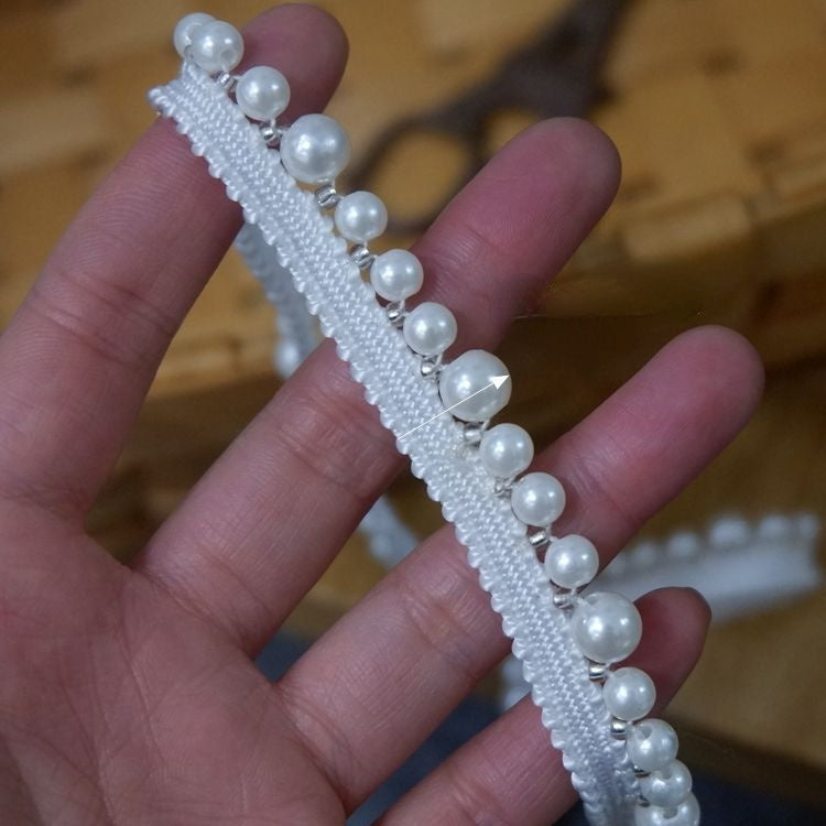 Beaded Lace Trimming Fabrics BT0049-Lace Fabric Shop