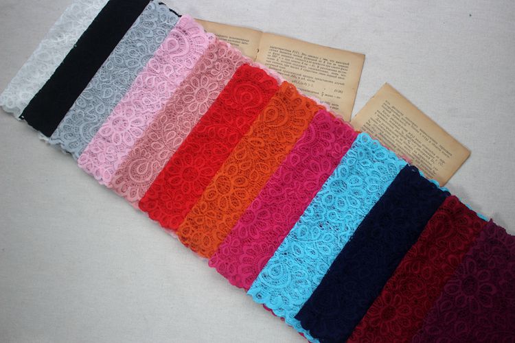 Stretch Color Lace Trim Width 21 cm CL0023-Lace Fabric Shop