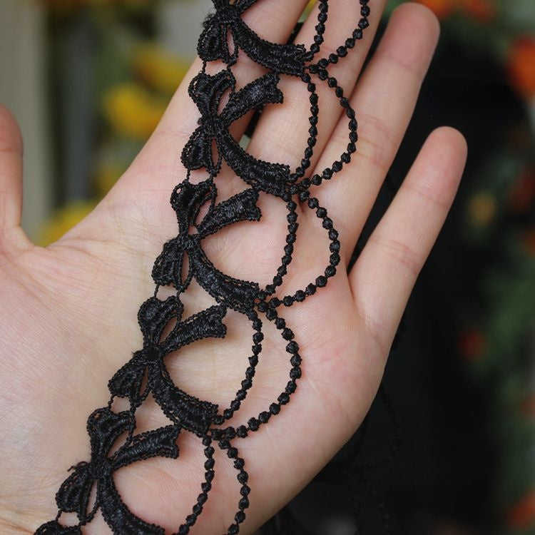 Bow Tie Hollow Lace Trim Width 2-4 cm LT0363-Lace Fabric Shop