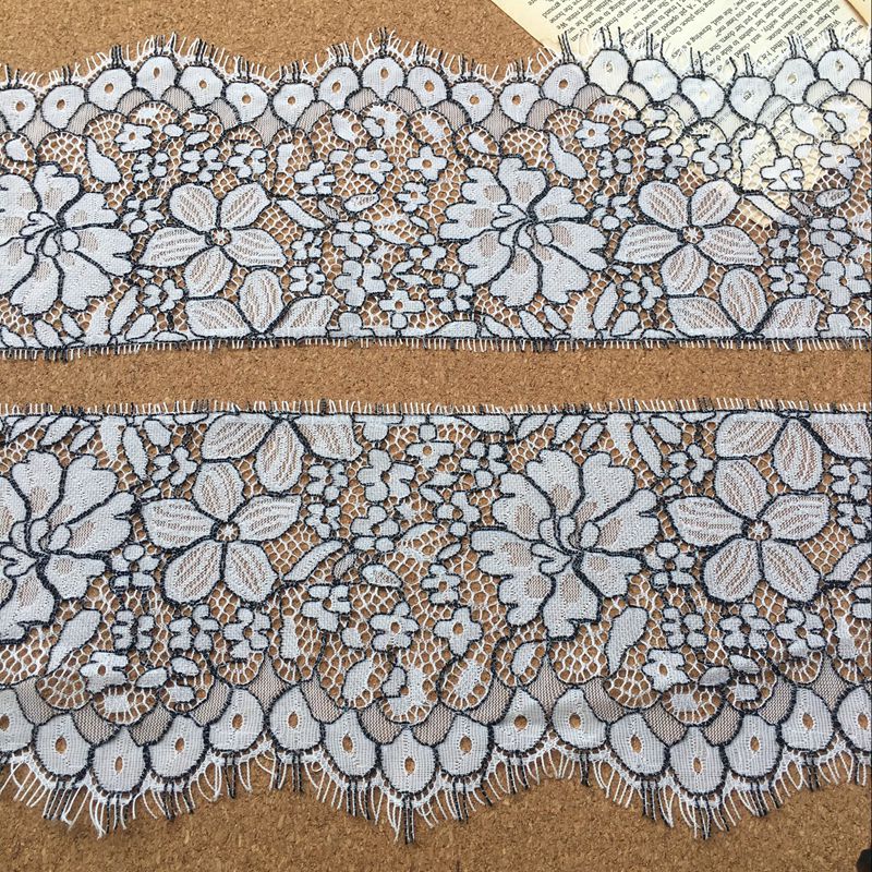 Double Color Lace Trim Width 13-27 cm LT0153-Lace Fabric Shop