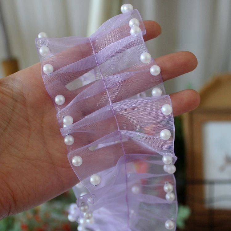 Colorful Mesh Tulle Beaded Lace Trim BT0119-Lace Fabric Shop