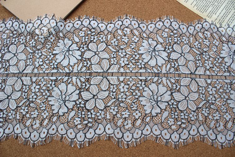 Double Color Lace Trim Width 13-27 cm LT0153-Lace Fabric Shop