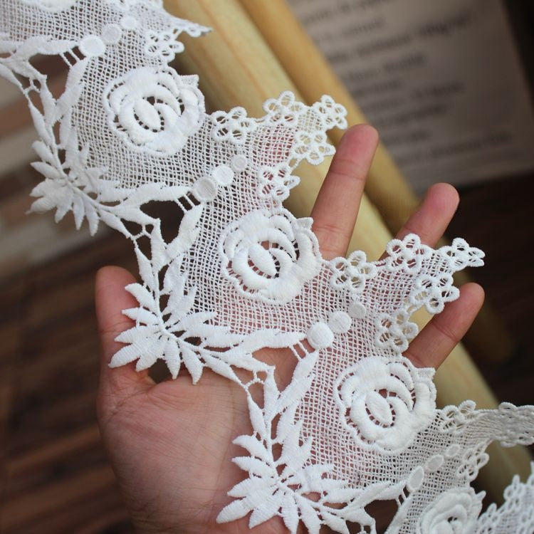 Hollow Rose Wave Lace Trim Width 8 cm LT0345-Lace Fabric Shop