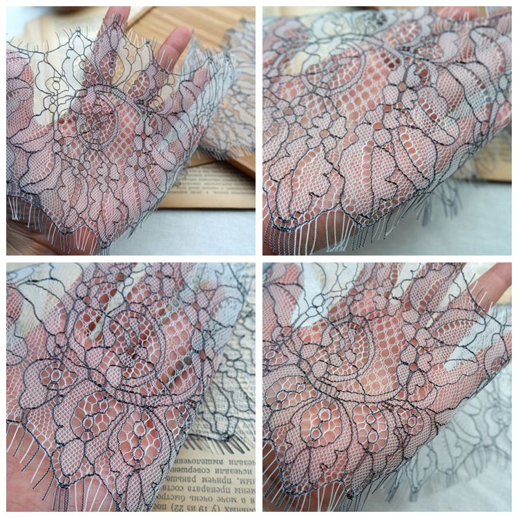 Thin Chantilly Lace Trim Width 13 cm LT0021-Lace Fabric Shop