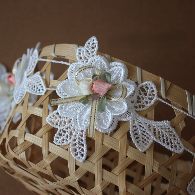 3D Beaded Lace Flower Trim Dress Material BT0089-Lace Fabric Shop