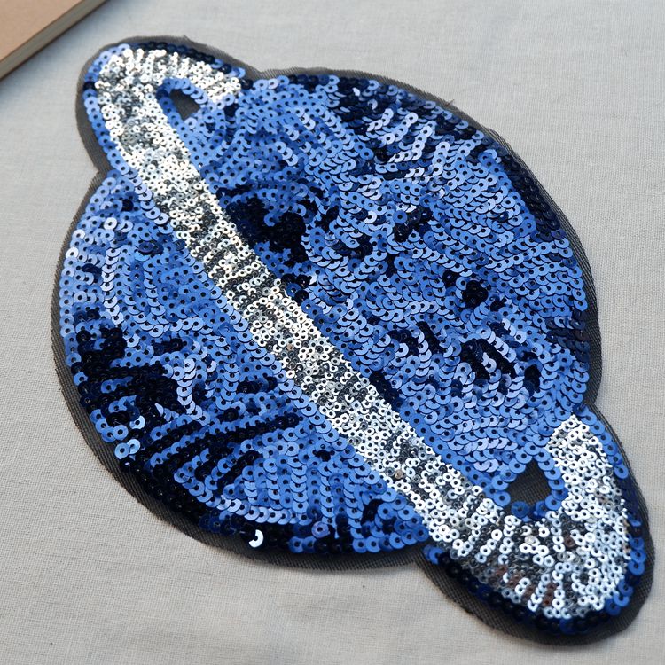 Sequins Beaded Universe Cloth Patch BA0103