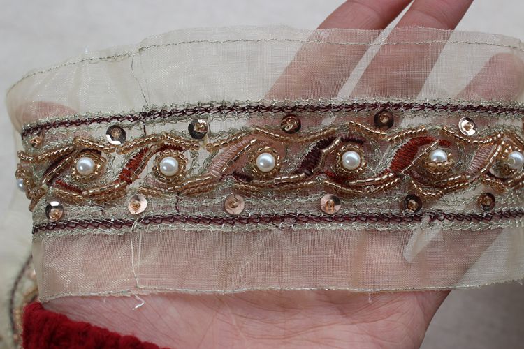 Tulle Beaded Lace Trimming Fabrics BT0060-Lace Fabric Shop