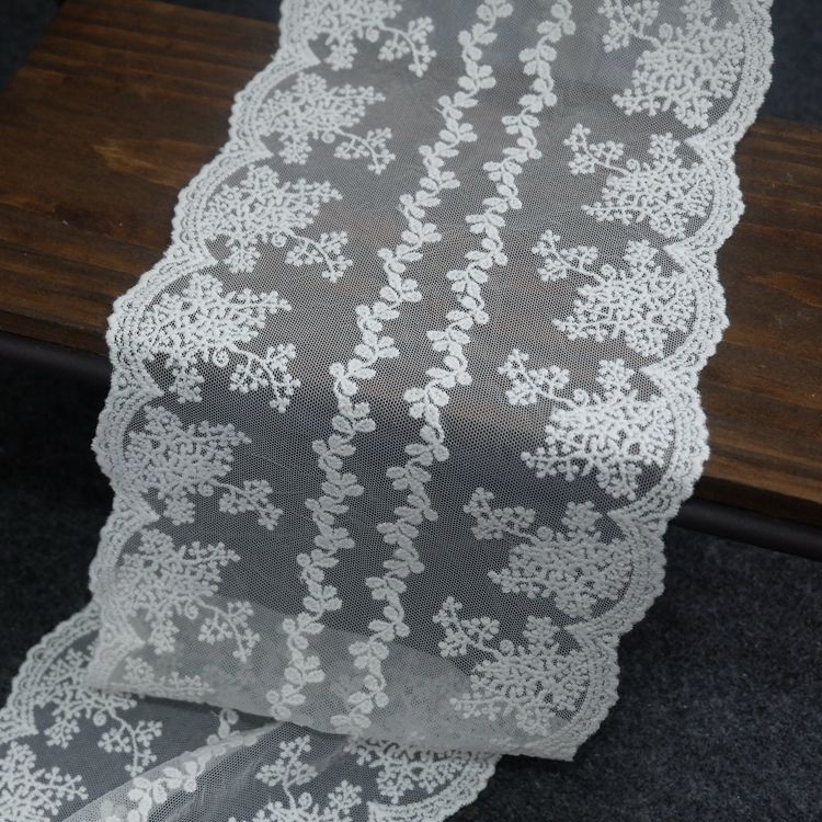 French Tulle Sewing Lace Trims Width 17 cm TF0092-Lace Fabric Shop