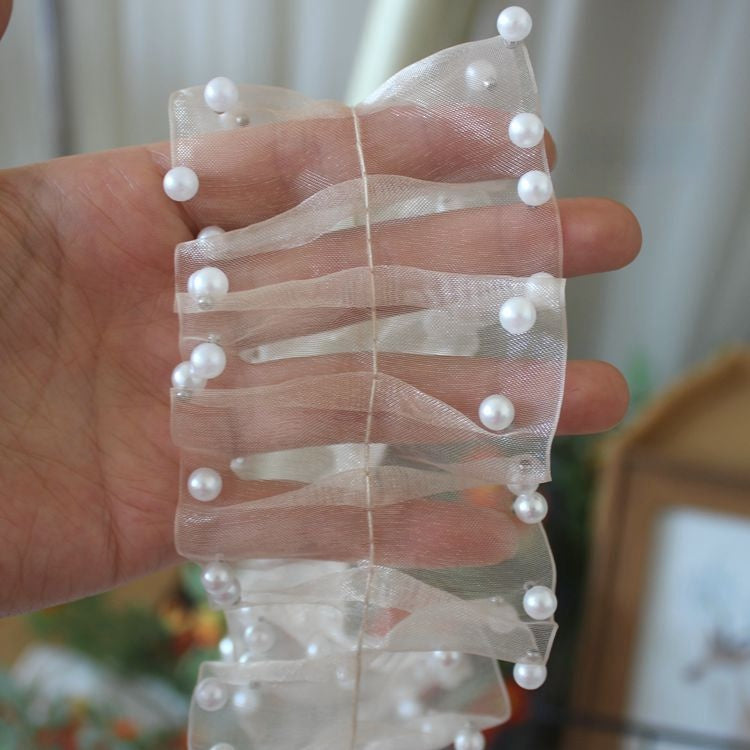 Colorful Mesh Tulle Beaded Lace Trim BT0119-Lace Fabric Shop