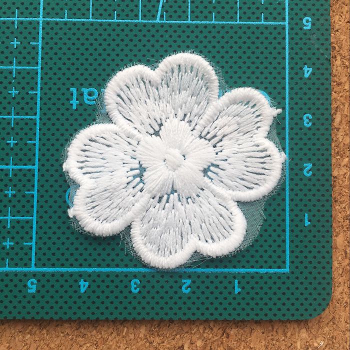 Embroidery 3D Lace Single Floral EA0028