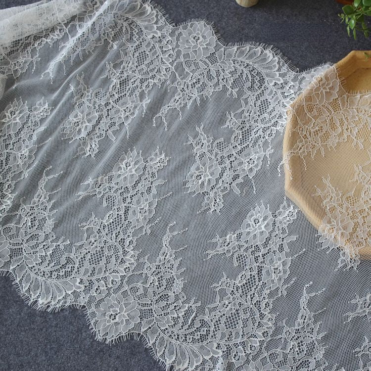 Summer Eyelash Lace Trim Width 47 cm LT0367-Lace Fabric Shop
