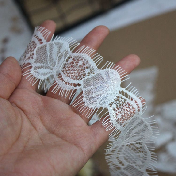 Letters Chantilly Lace Trim Width 3-8 cm LT0322-Lace Fabric Shop