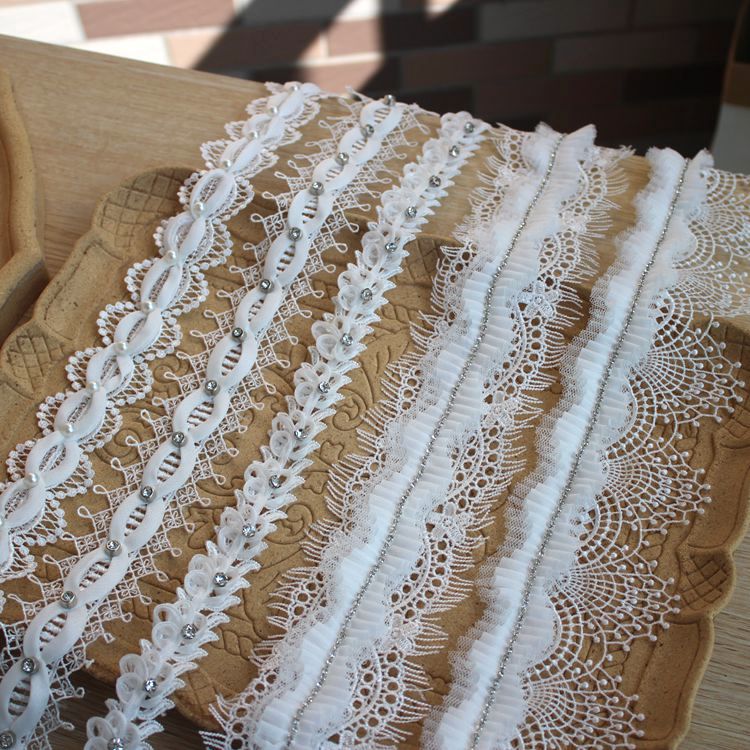 3D Luxury Beaded Lace Trims Belt Material BT0093-Lace Fabric Shop