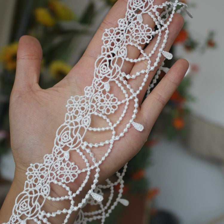 Butterfly Rose Love Lace Trim Width 2-5 cm LT0362-Lace Fabric Shop