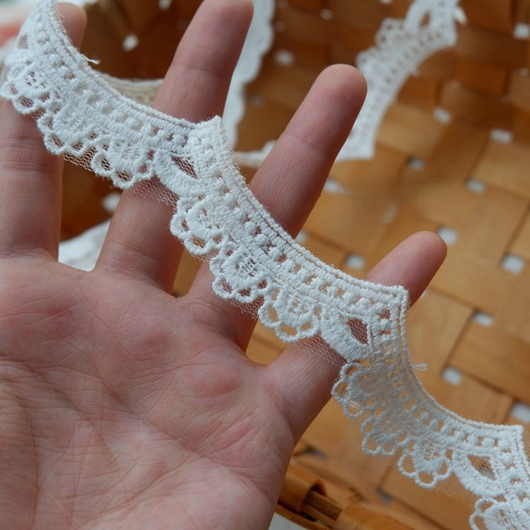 Embroidery Tulle Trim Width 1-3 cm TF0051-Lace Fabric Shop