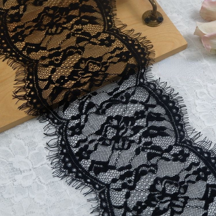 Thin Lace Trim Fabric Width 16-18 cm LT0139-Lace Fabric Shop