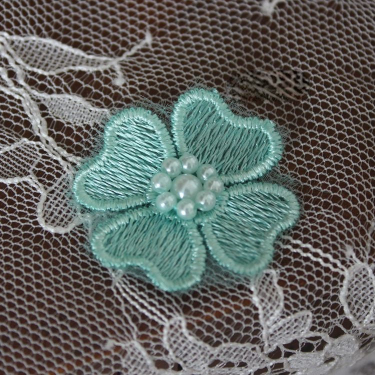 Lace Bead Trimming Single Floral BT0030-Lace Fabric Shop