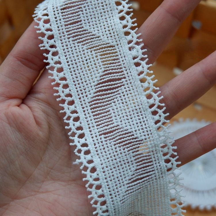 White Clothes Hem Lace Trim Decoration LT0233-Lace Fabric Shop