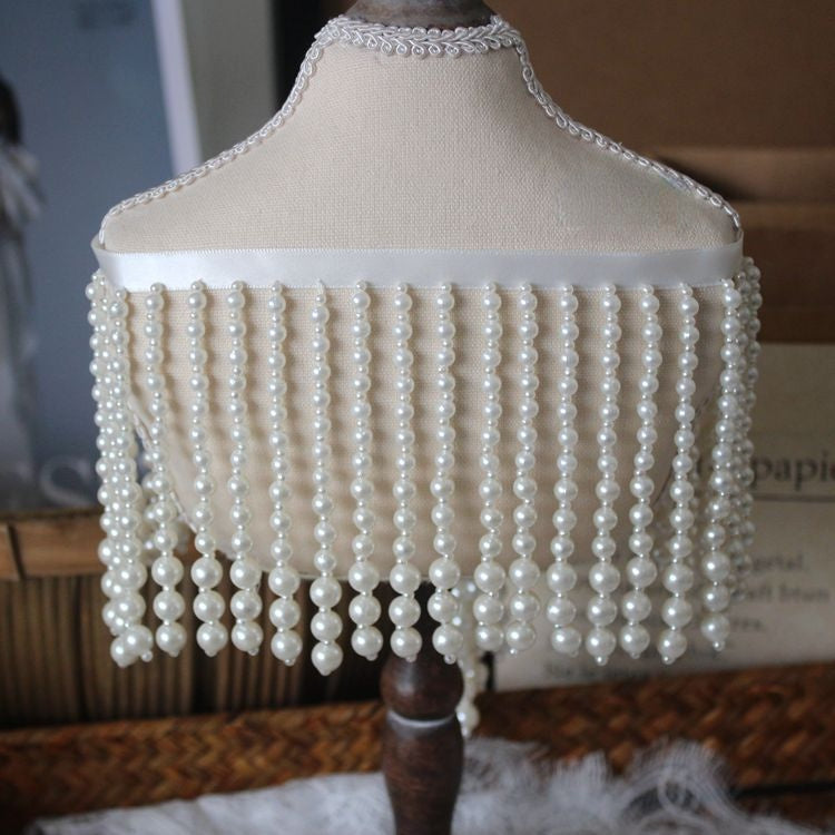 Colorful Pearl Tassel Beaded Lace Trims BT0109-Lace Fabric Shop