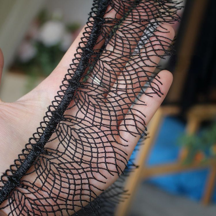 Leaf Lace Trim Fabric Width 6-9 cm LT0190-Lace Fabric Shop