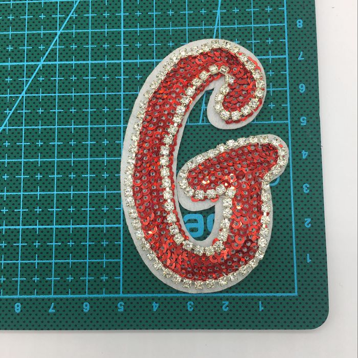 Sequins Letters Cloth Sticker Accessories BA0049-Lace Fabric Shop