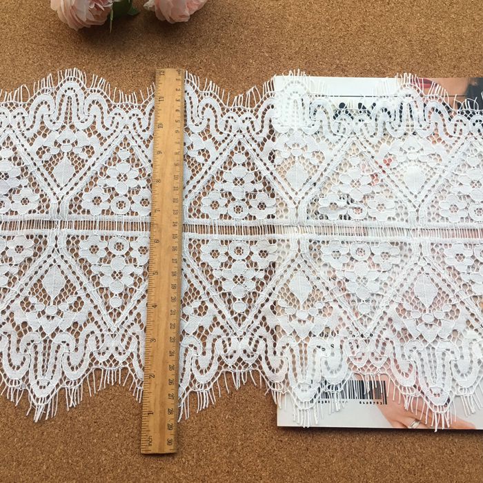 Chantilly Lace Trim Width 22-33cm LT0019-Lace Fabric Shop