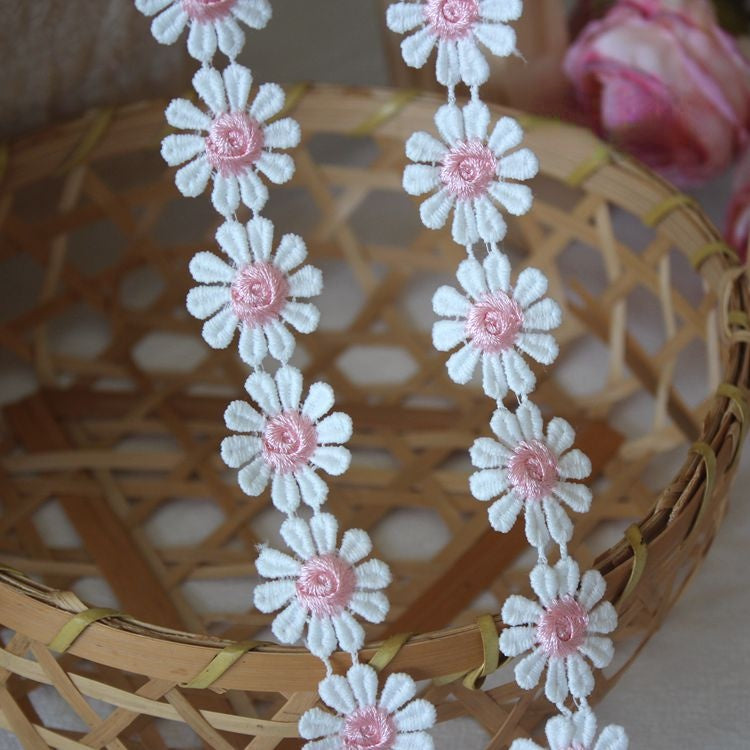 Color Floral Lace Trim Width 2.5 cm CL0028-Lace Fabric Shop