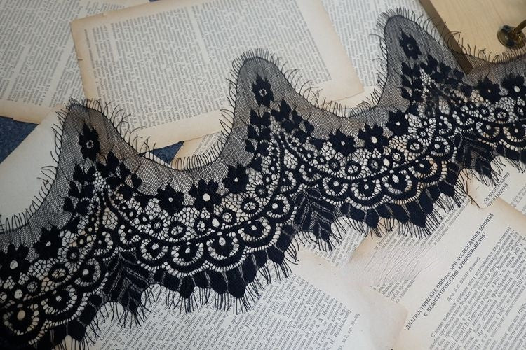 Eyelash Color Lace Trim Width 18-22 cm CL0022-Lace Fabric Shop