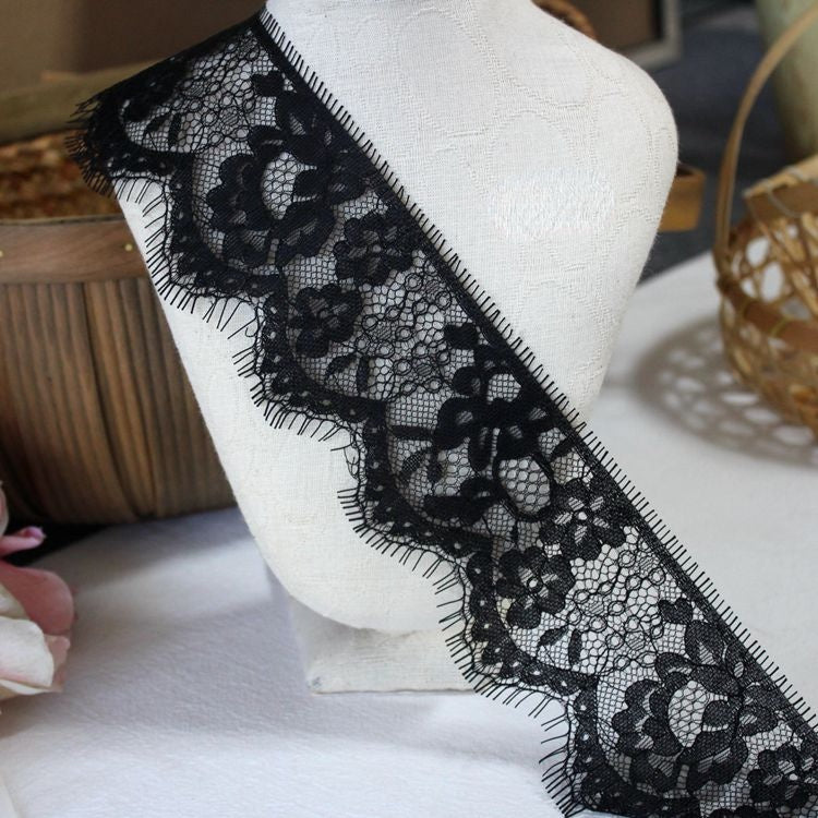 Eyelash Lace Trim Dress Material Width 4-7 cm LT0353-Lace Fabric Shop
