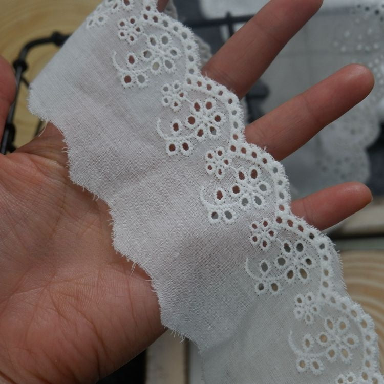 Lace Embroidery Eyelet Fabric Width 5-7 cm EF0046