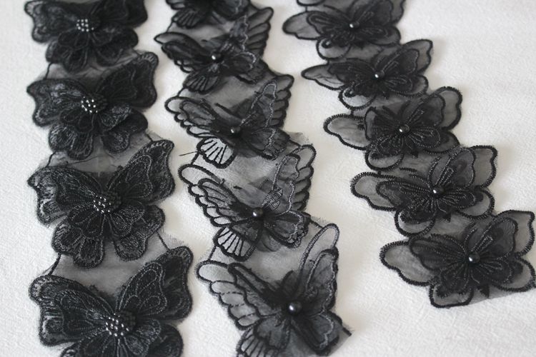 Pearl Beaded Lace Trims Fabric BT0016-Lace Fabric Shop