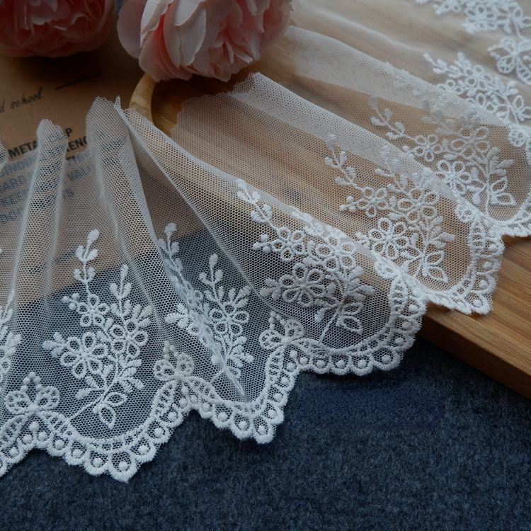 Cuff Material Tulle Trim Width 9-12 cm TF0080-Lace Fabric Shop