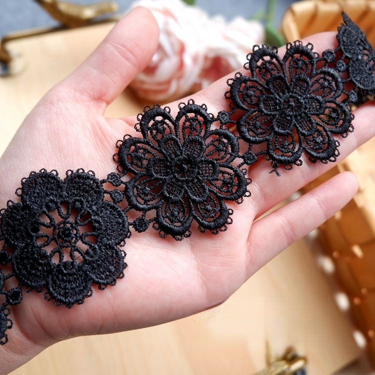 3D Floral Lace Trims Width 4-7 cm LT0136-Lace Fabric Shop