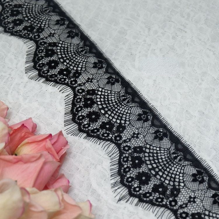 Chantilly Lace Trim Width 10-20 cm LT0055-Lace Fabric Shop