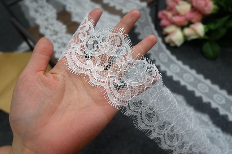Chantilly Lace Trimmings Width 6-9 cm LT0309-Lace Fabric Shop