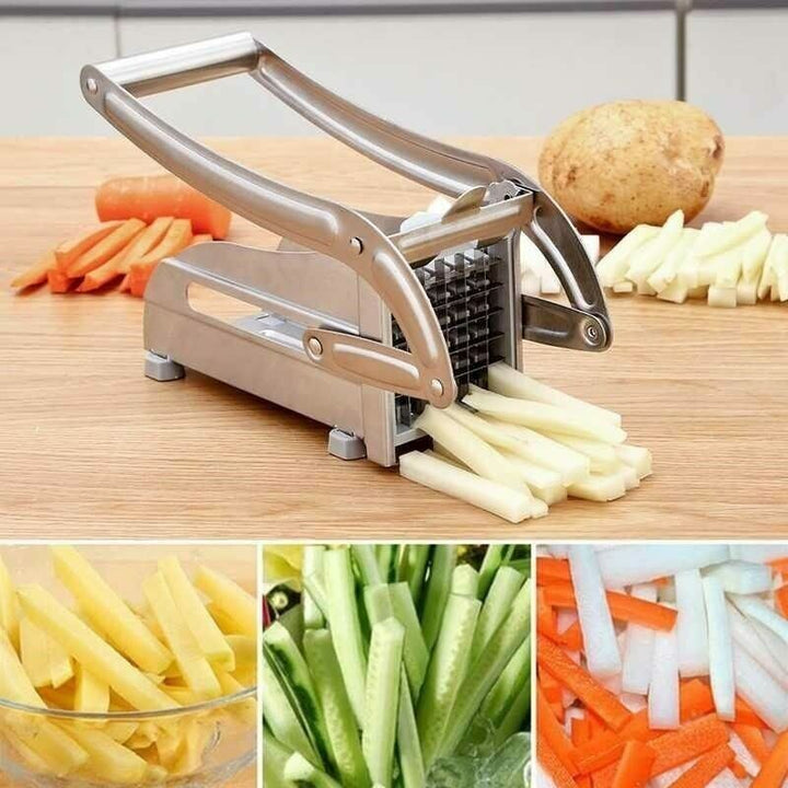 2022 Stainless Steel French Fry Cutter for Potatoes and other Vegetables - 2 Blades