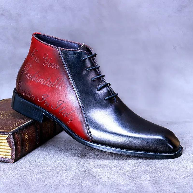Men's Leather Business Casual Design Trendy Calf Dress Boots