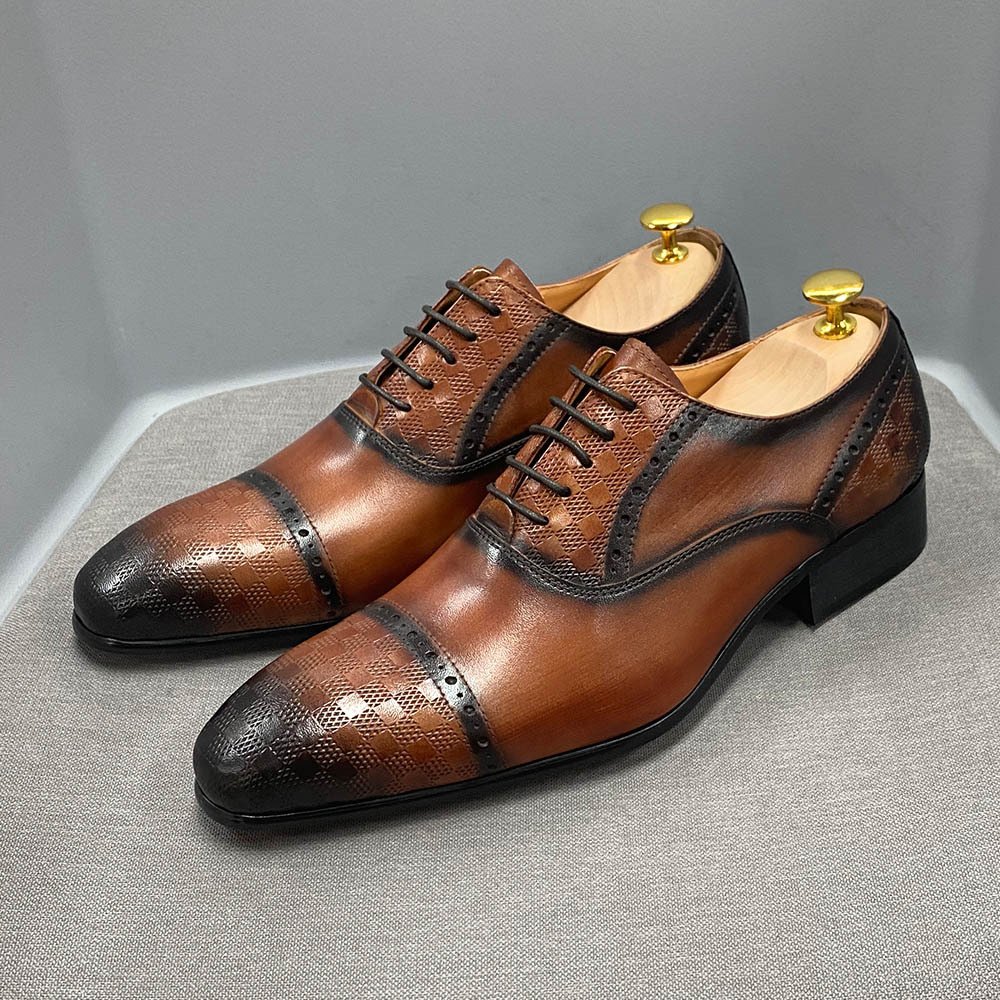 High-end handmade business casual leather shoes
