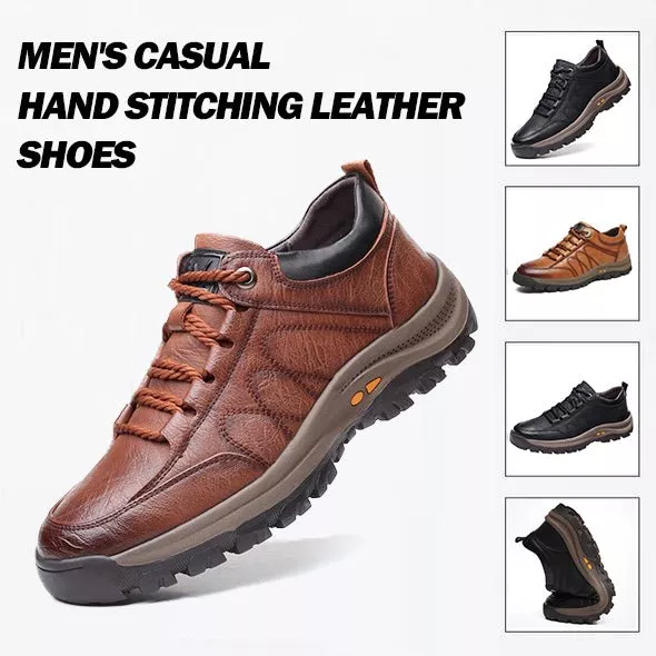 🔥ON THIS WEEK SALE 70% OFF🔥 Men's Casual Hand Stitching Leather Arch Support Shoes(Buy 2 For Free Shipping)