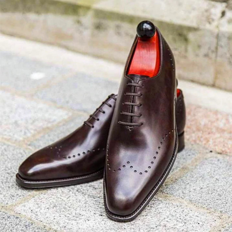 Men classic brogue formal Leather Shoes
