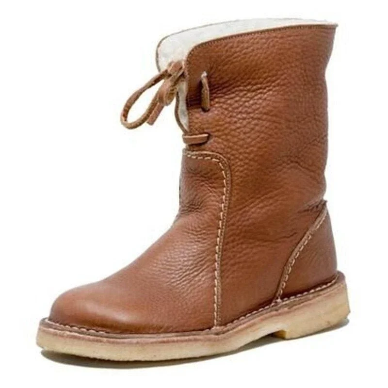 Vintage Buttery-Soft Waterproof Wool Lining Boots(buy 2 free shipping)