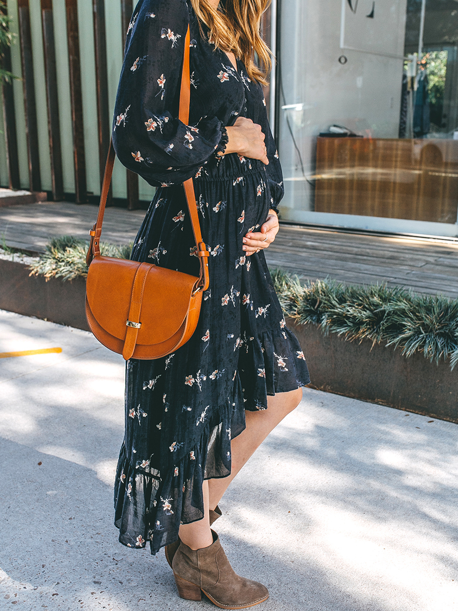 Maternity Fashion Casual Floral Dress
